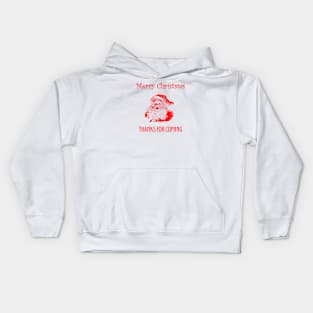 Thanks For Coming red Print Christmas Kids Hoodie